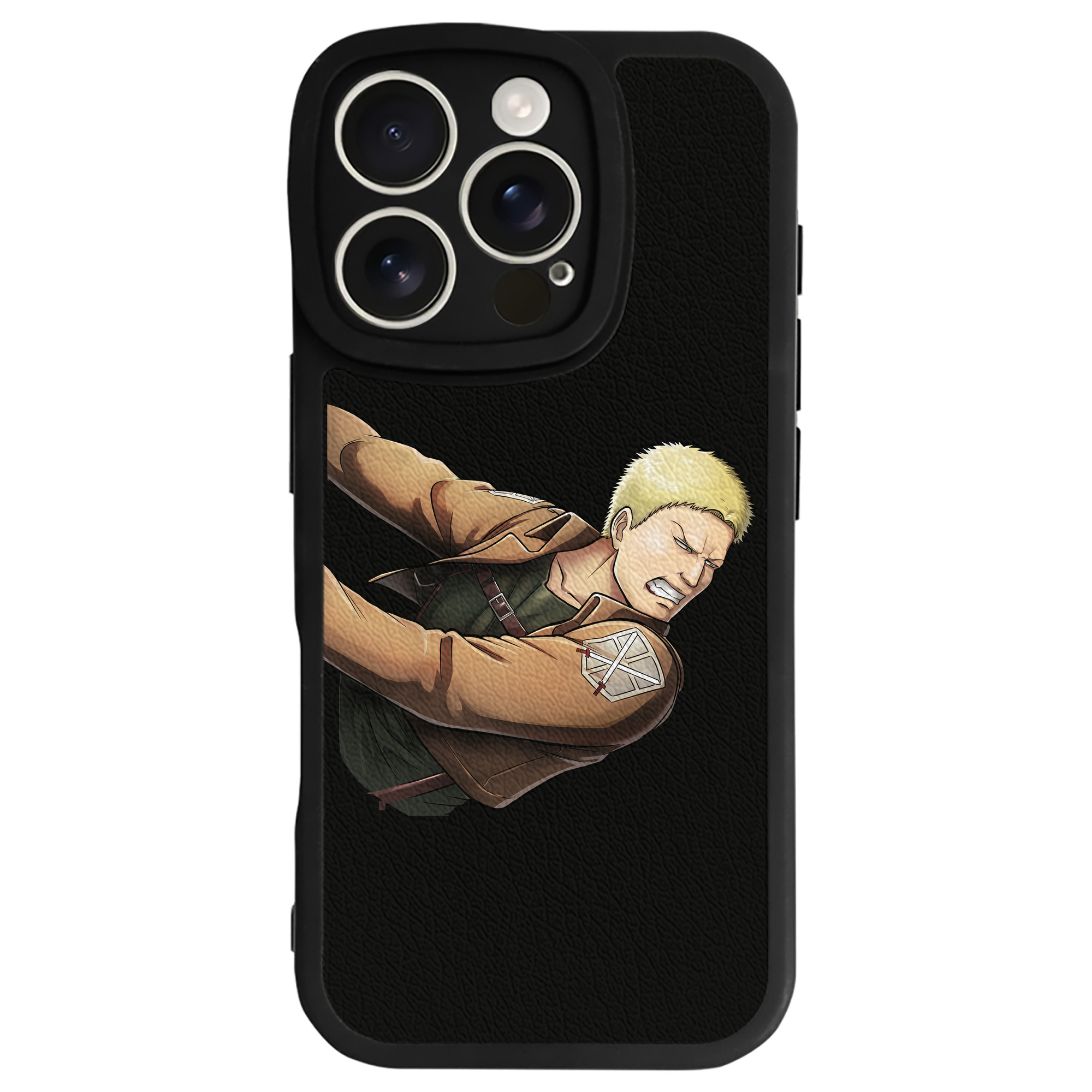 （画像用） 進撃の巨人 ライナー・ブラウン Attack on Titan Reiner Braun 【iPhone 16シリーズ対応】シリコンスマホケース（レザー調） 材質：シリコン